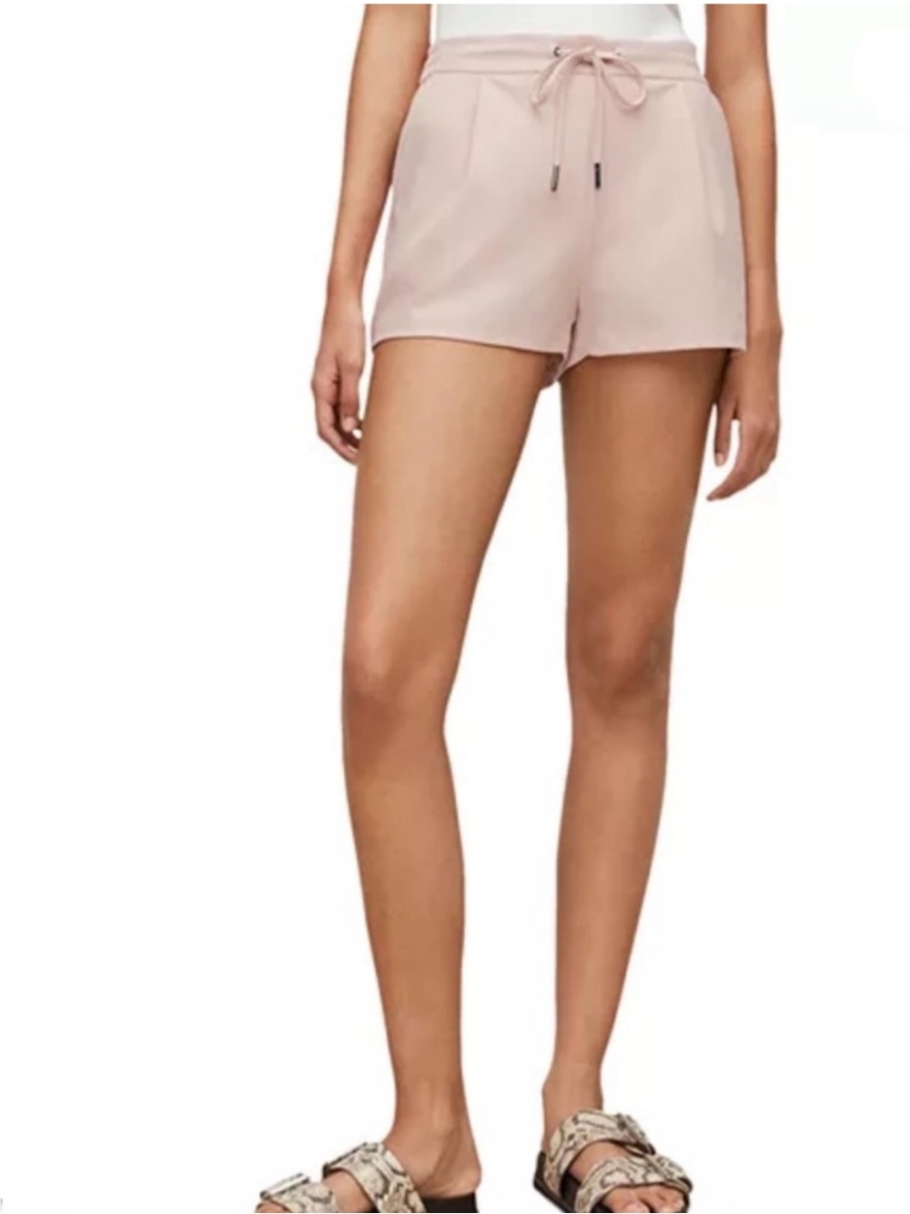 All Saints Women's Aleida Tri Shorts Powdered Pink Color